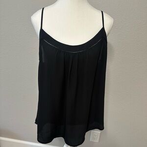 LOFT Black Relaxed Camisole Top